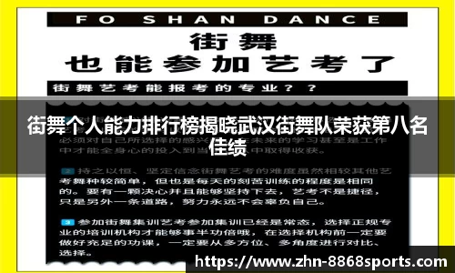 街舞个人能力排行榜揭晓武汉街舞队荣获第八名佳绩